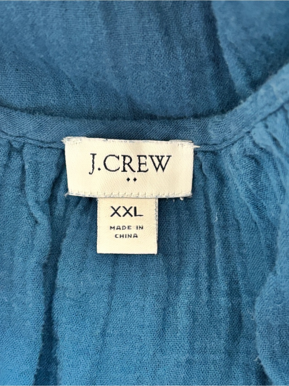 J Crew Plus Ruffle Strap Cotton Gauze Tiered Beachy Maxi Dress Blue XXL - Picture 8 of 8